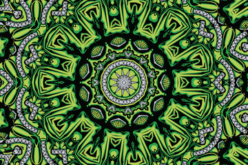 Green pattern vector seamless mandala art illustration