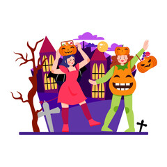Halloween costume illustration