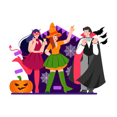 Halloween party illustration