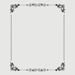 Frame, in the style of an ornament, Vector illustration eps 10, Art.