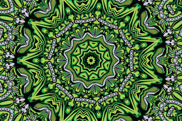 Green pattern vector seamless mandala art illustration