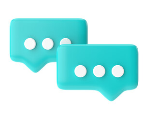 Live chat icon. 3D icon.