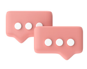 Live chat icon. 3D icon.