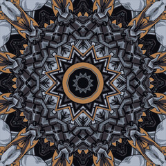 Futuristic science-fiction mandala design