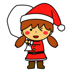 サンタクロース　女の子　クリスマス　プレゼント