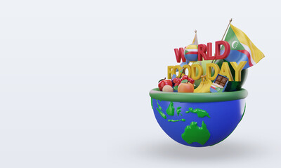 3d World Food Day Comoros rendering right view
