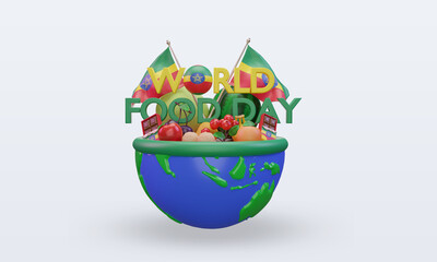 3d World Food Day Ethiopia rendering front view