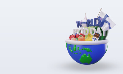 Obraz premium 3d World Food Day Finland rendering right view