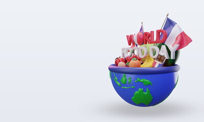 Obraz premium 3d World Food Day France rendering right view