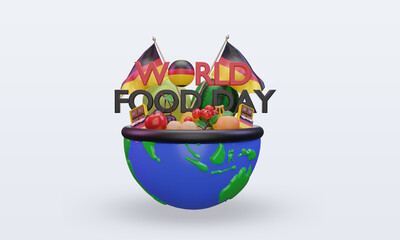 3d World Food Day Germany rendering front view
