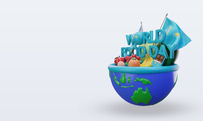3d World Food Day Kazakhstan rendering right view