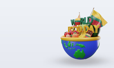 3d World Food Day Lithuania rendering right view