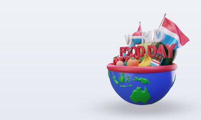3d World Food Day Luxembourg rendering right view