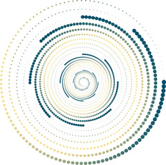 abstract blue and white gradient dots circle background