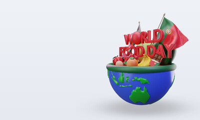 Obraz premium 3d World Food Day Portugal rendering right view