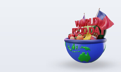 3d World Food Day Samoa rendering right view