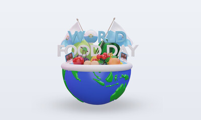 3d World Food Day San Marino rendering front view