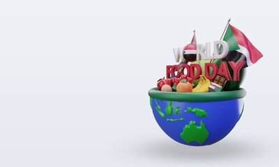 3d World Food Day Sudan rendering right view