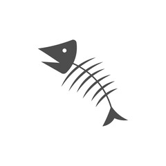 Fototapeta premium A fish skeleton. Vector illustration for diaries, notebooks, scrapbooks, scrapbooking, holiday decorations and gifts.