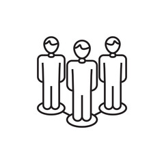 People network icon. Office people network icon. Connected people icon. Line and stroke style SVG icon for web, mobile application. 