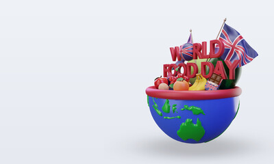 Obraz premium 3d World Food Day United Kingdom rendering right view