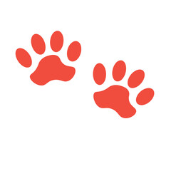 Paws red.  Vector illustration for diaries, notebooks, albums, scrapbooking, holiday decorations and gifts.