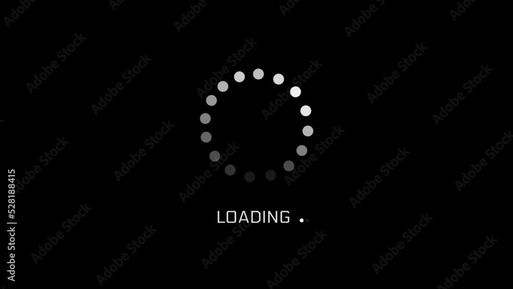 Poster loading circle icon animation on black background with green screen.