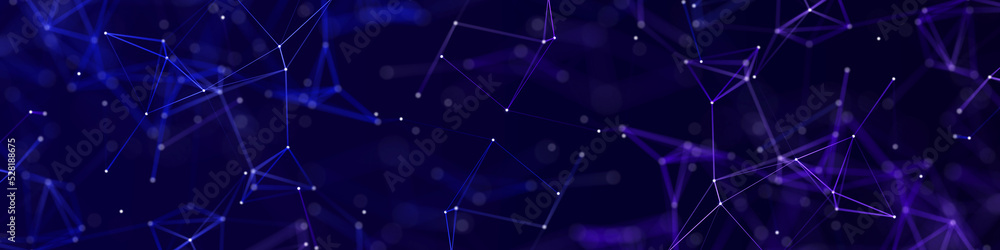 Poster network connection structure of dots and line. plexus effect. technology background concept for your