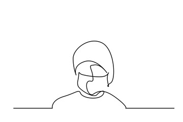 a doctor assistant nurse scientist in a mask with full protection equipment portrait head concept