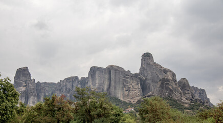 Fototapeta na wymiar Meteora Monasteries, rocks of Thessaly. Trikala region, Greece