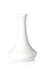 White porcelain vase isolated on a white background