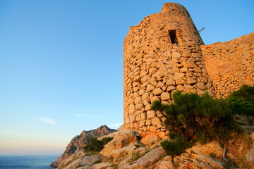 Naklejka premium Torre de Cala en Basset.Andratx. Ponent.Mallorca.Illes Balears.España.