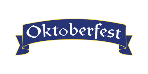 Oktoberfest handwritten lettering. Oktoberfest label. Beer Festival vector banner. Design template celebration.