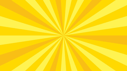Yellow and light yellow radiation reminiscent of sunburst. - obrazy, fototapety, plakaty