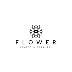 elegant flower beauty logo design