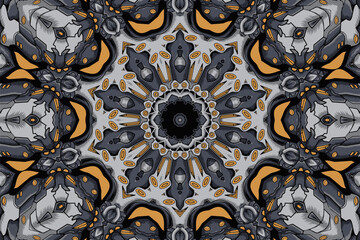 Geometric design mosaic of a vector kaleidoscope abstract mosaic background