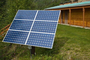 Solar cells in Tetlin National Wildlife Refuge,Alaska,United States,North America
