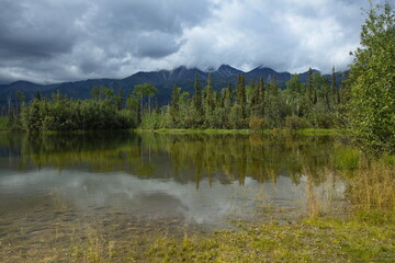 Fototapeta na wymiar Landscape at Tanana River in Alaska, United States,North America 
