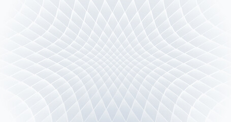 Abstract white geometric curved surface background. Minimal background. Vector illustration