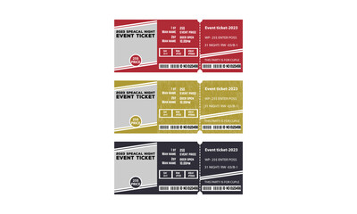 Stand Up Comedy Show Entry Ticket. Modern elegant design template of Event Ticket.