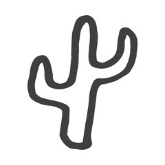 cactus cute doodle art hand drawn icon illustration design for stickers