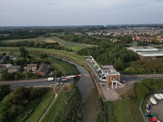 Sutton Road Bridge closed to traffic this  is a Scherzer Rolling Bascule road and pedestrian Bridge...