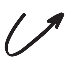 arrow cute doodle art hand drawn icon illustration design for stickers