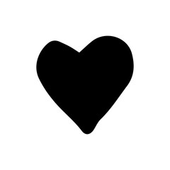 heart cute line art hand drawn illustration design for stickers