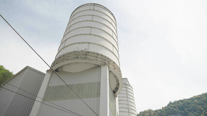 Big industry silo for storing cement material