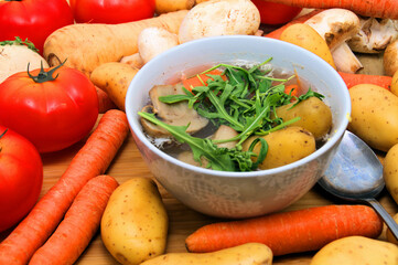 soup with vegetables