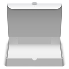 White Cardboard Pizza Box Mockup
