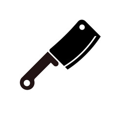  Kitchen knife, cleaver - simple vector icon