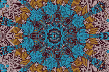 Round ornament pattern with arabic and indian vector background
