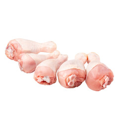 Isolated fresh raw chicken legs